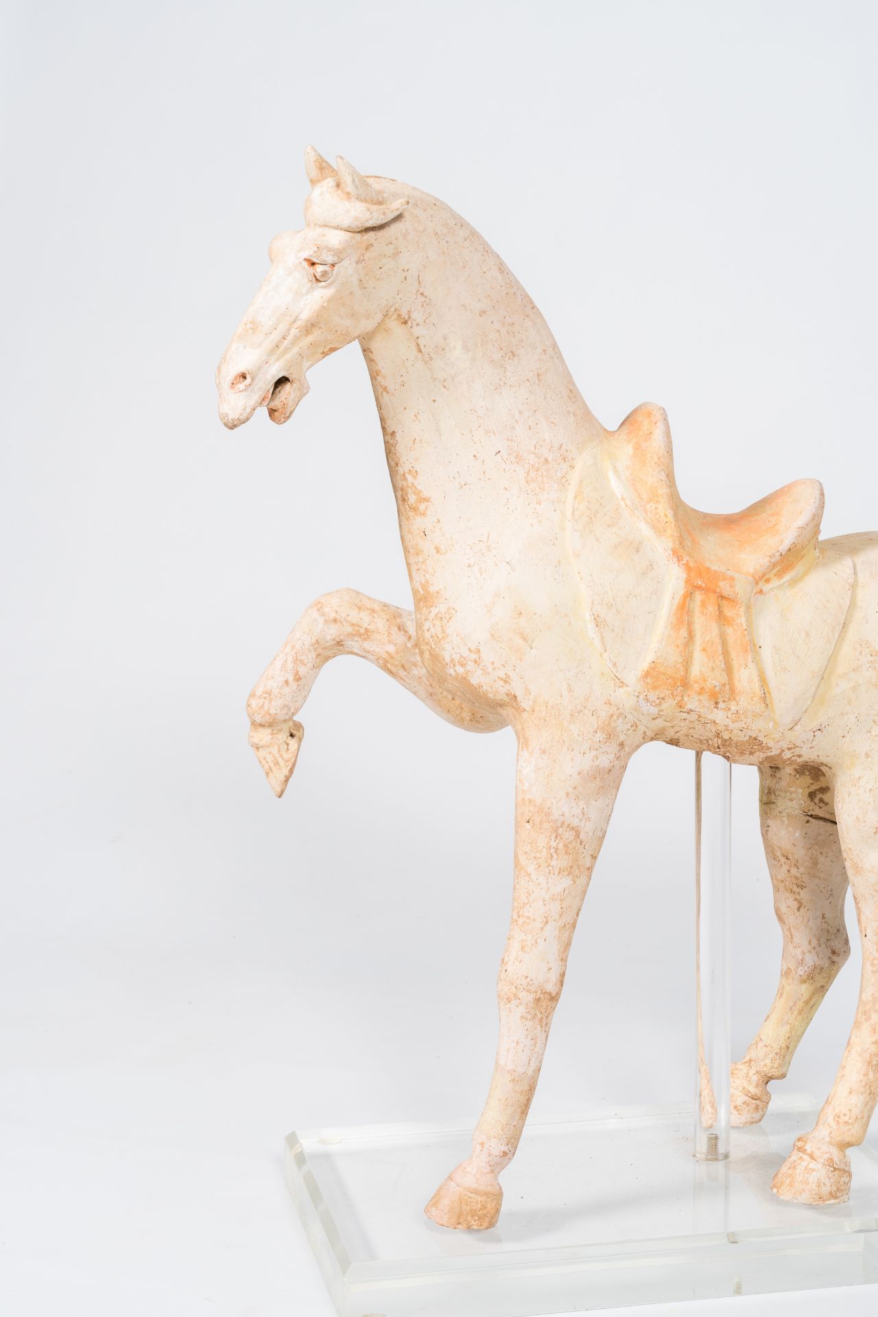 A Chinese polychrome painted pottery model of a horse, Tang - Image 9 of 9