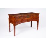A Chinese wood wall console with 'Bajixiang' design, 19th/20th C.