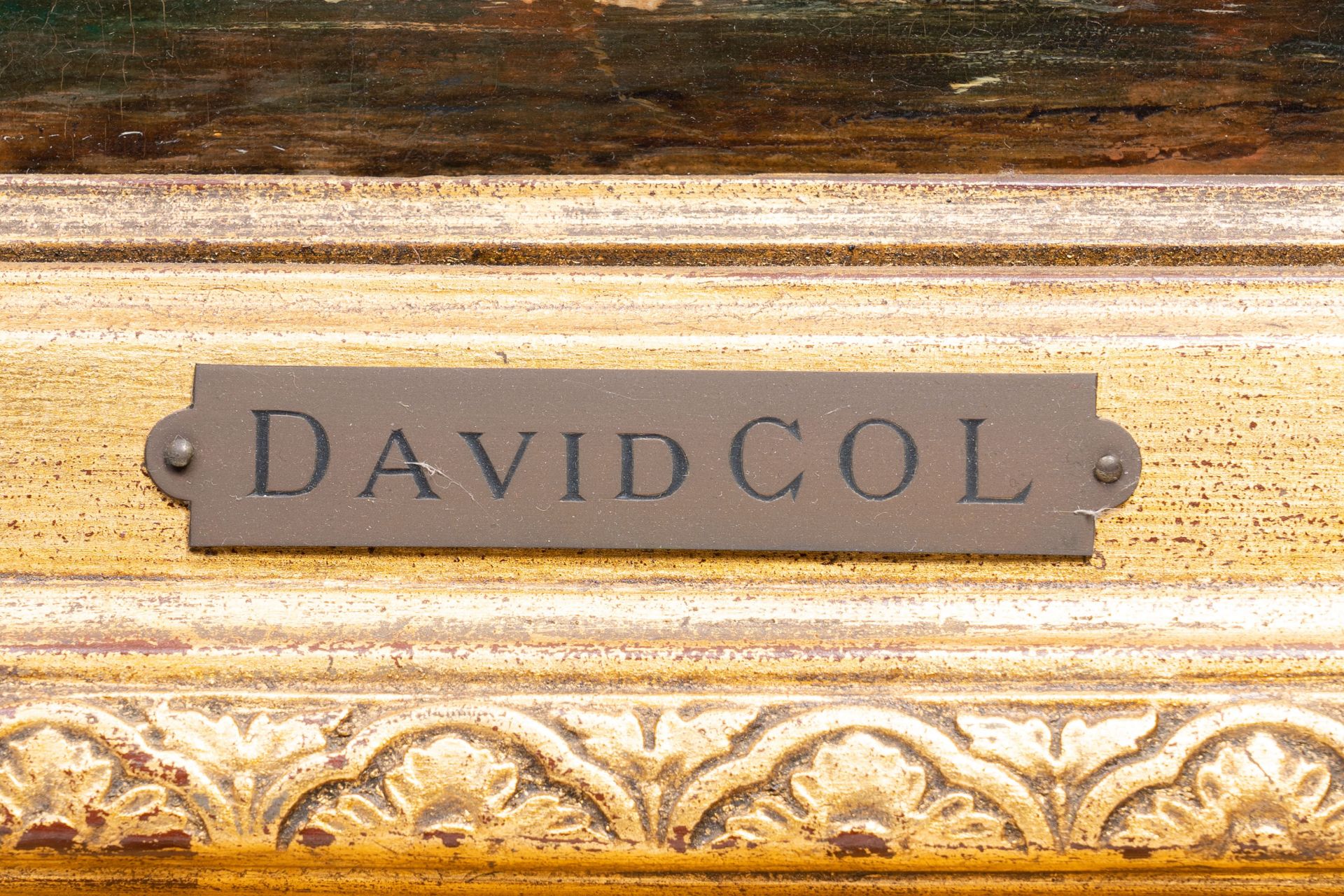 David Col (1822-1900): Dry feet, oil on panel, Antwerp, dated 1863 - Bild 5 aus 6