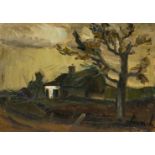 Constant Permeke (1886-1952): Landscape with farm, oil on canvas