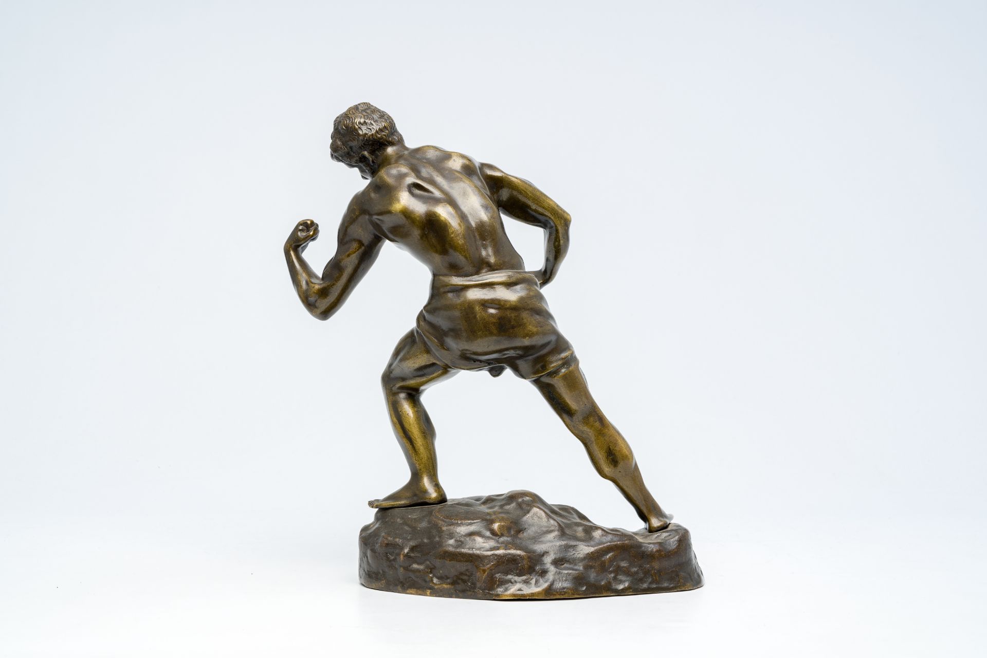 Jef Lambeaux (1852-1908): The boxer, brown patinated bronze - Image 3 of 8