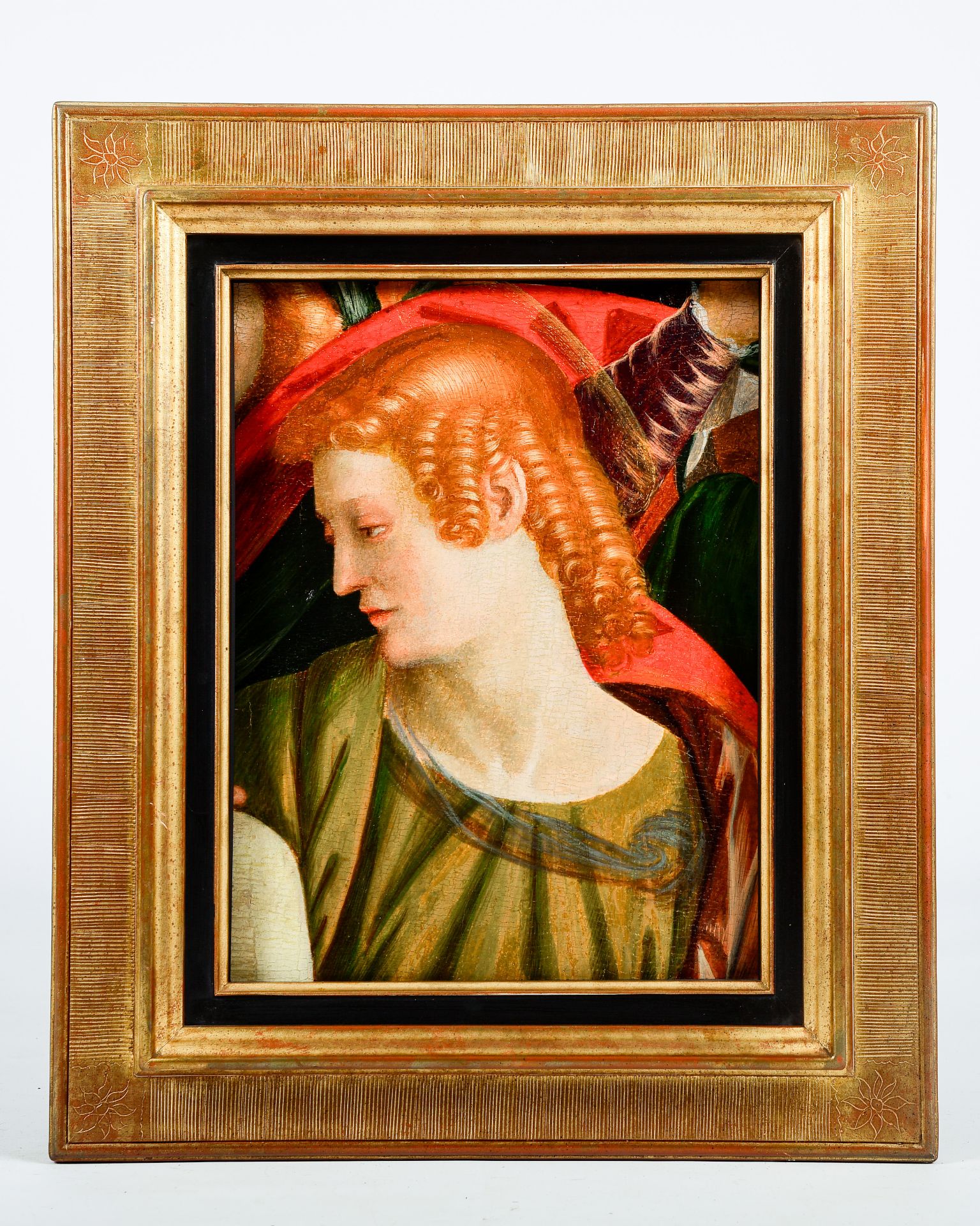 Italian school, probably Florence: An archangel, oil on panel, second quarter 16th C. - Bild 2 aus 6