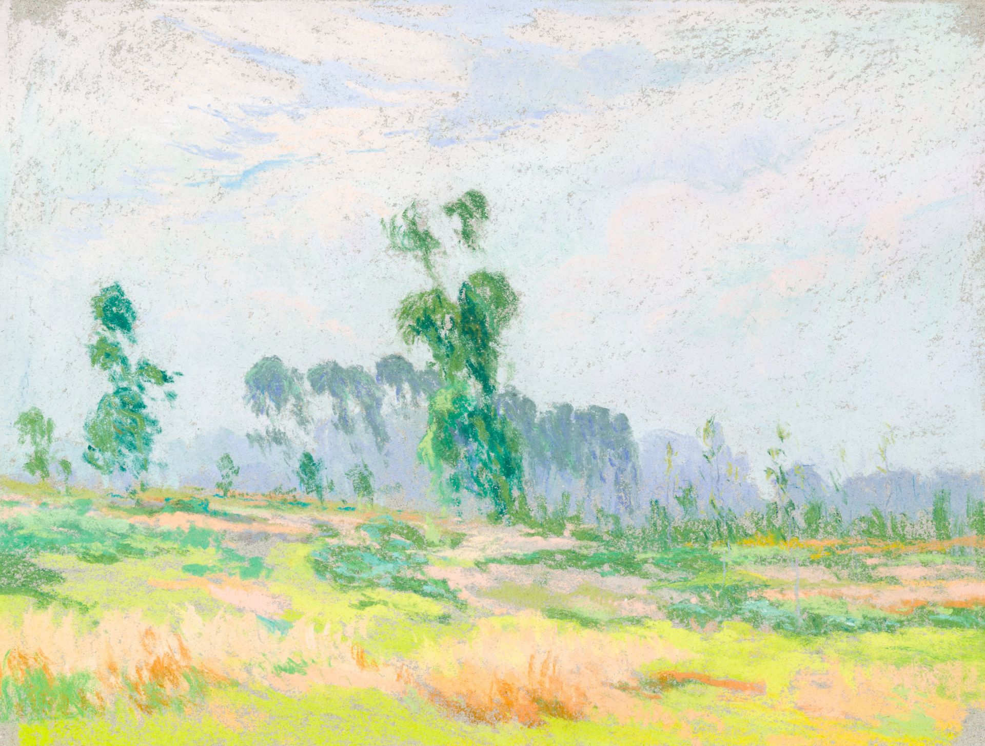 Rodolphe De Saegher (1871-1941): Two landscapes, pastel on paper - Bild 3 aus 4