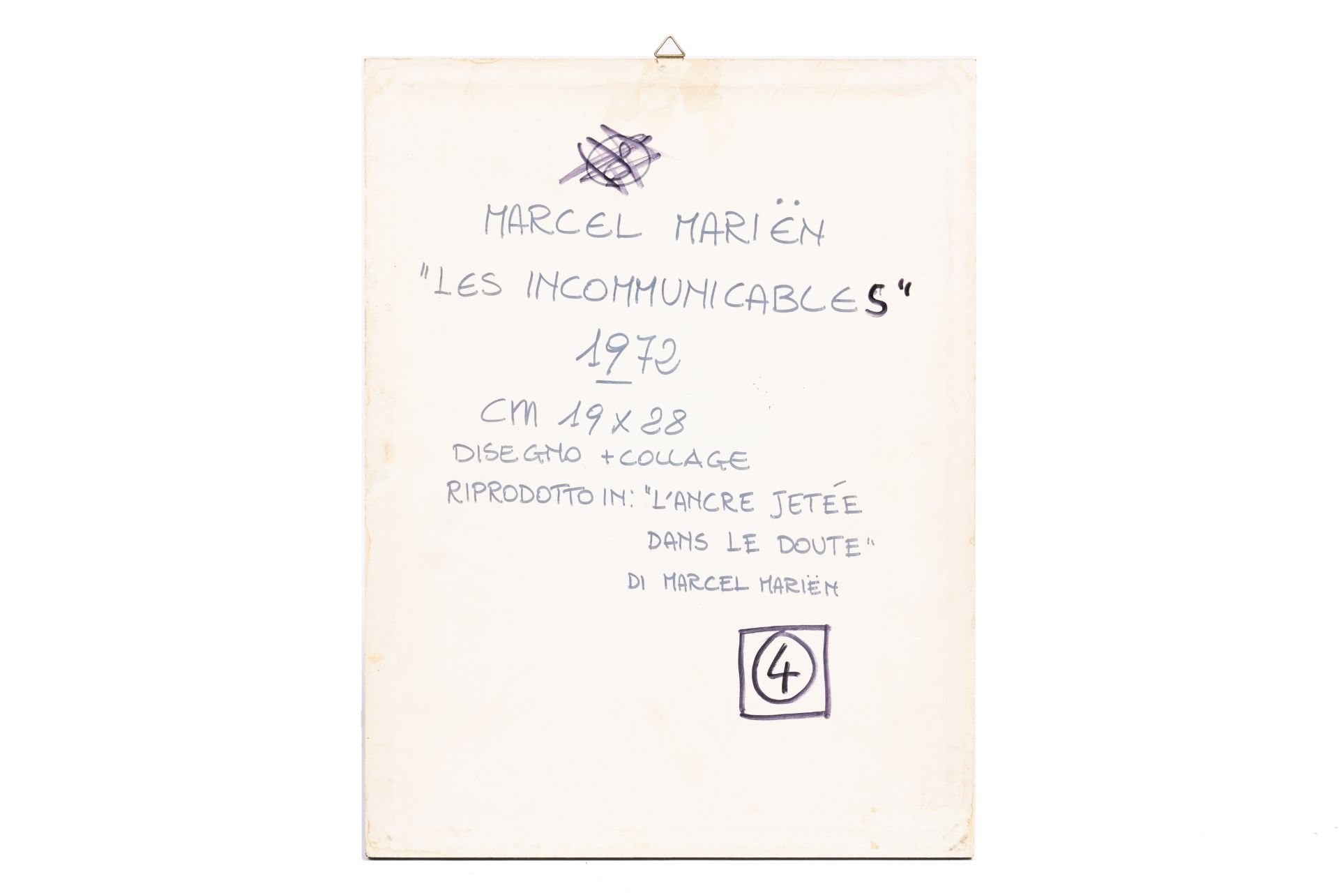 Marcel MariÃ«n (1920-1993): 'Les incommunicables', mixed media on paper, dated 1972 - Image 4 of 4