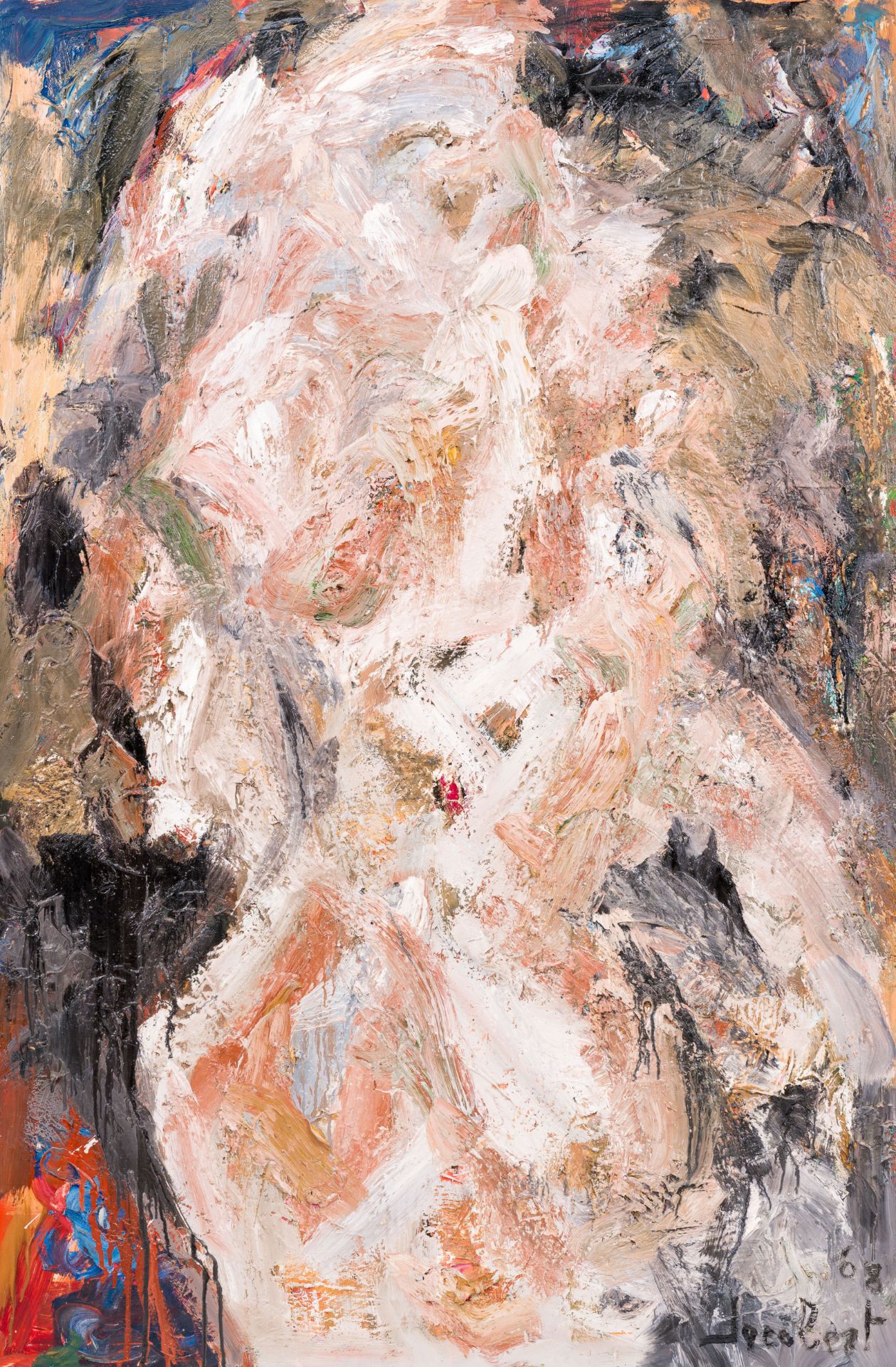 Jacobert (Jacques Busschaert, 1944-2012): Abstract composition, oil on canvas, dated (20)08