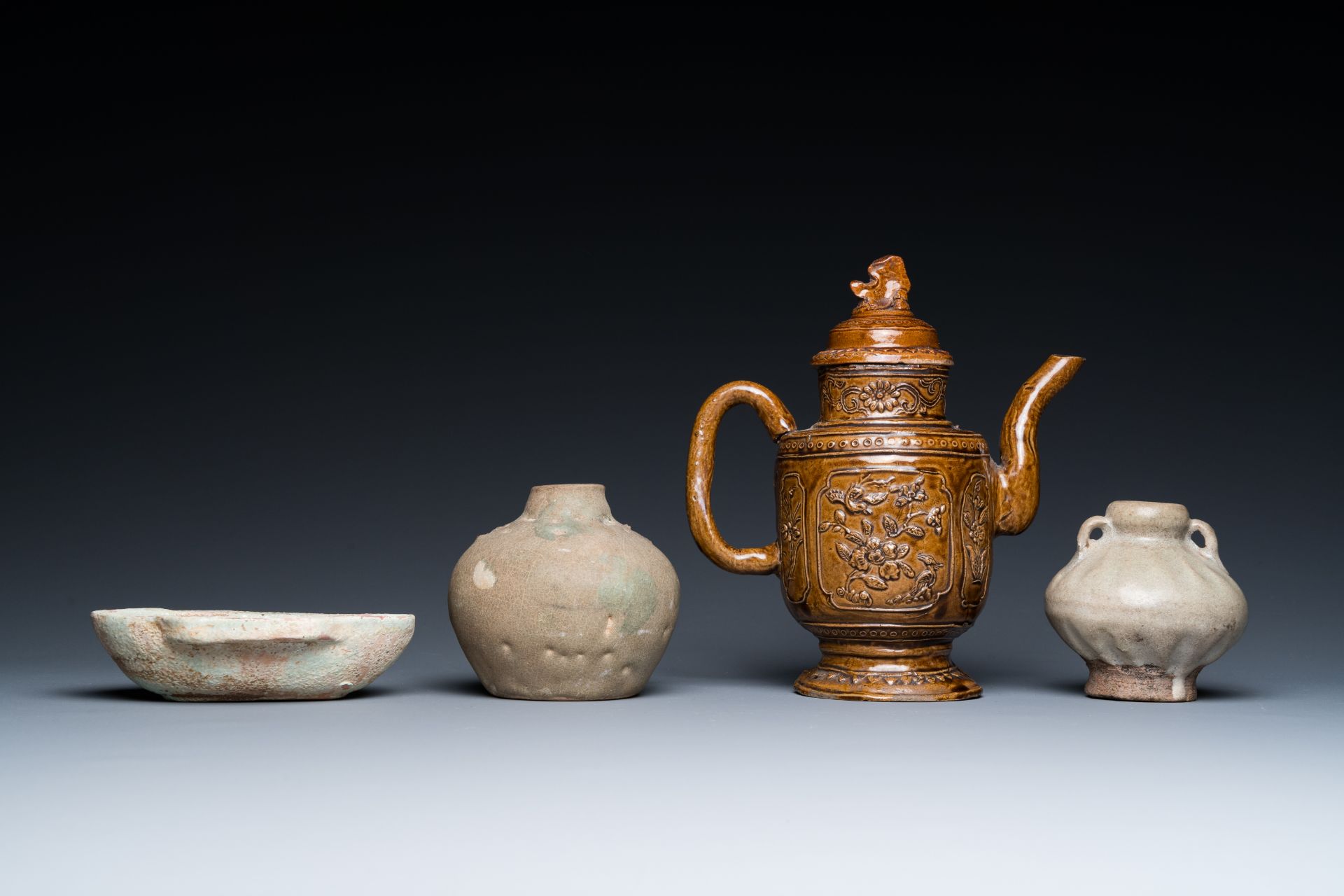 Six Chinese celadon, monochrome and qingbai wares, Han and later - Image 12 of 16