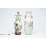 Two Chinese famille rose vases, 19th/20th C.