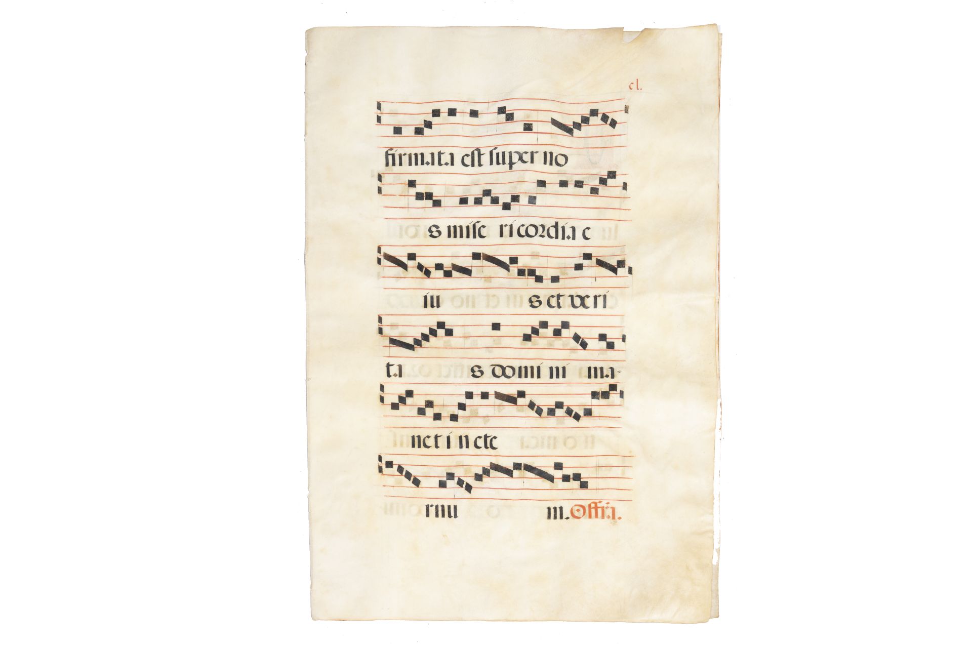 Three double-sided parchment music manuscripts, 16th C. - Bild 2 aus 4