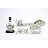 A varied collection of Chinese famille rose and qianjiang cai porcelain, 19th/20th C.