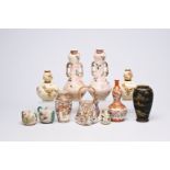 An extensive collection of Japanese Satsuma and Kutani porcelain, Meiji/Showa, 19th/20th C.