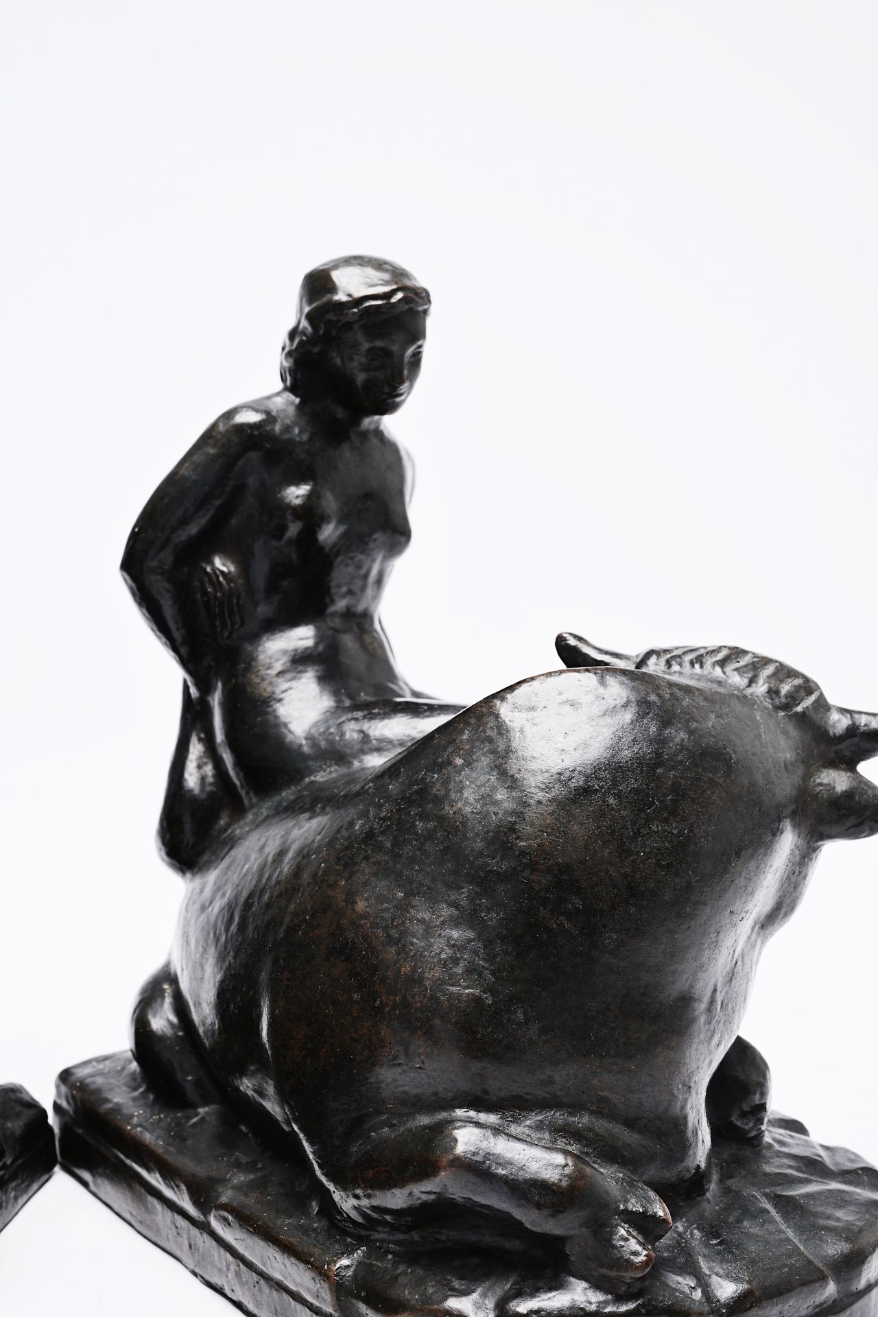 Antoine Vriens (1902-1987): Heracles and the Hydra of Lerna & Europa and the bull, patinated bronze, - Bild 11 aus 11