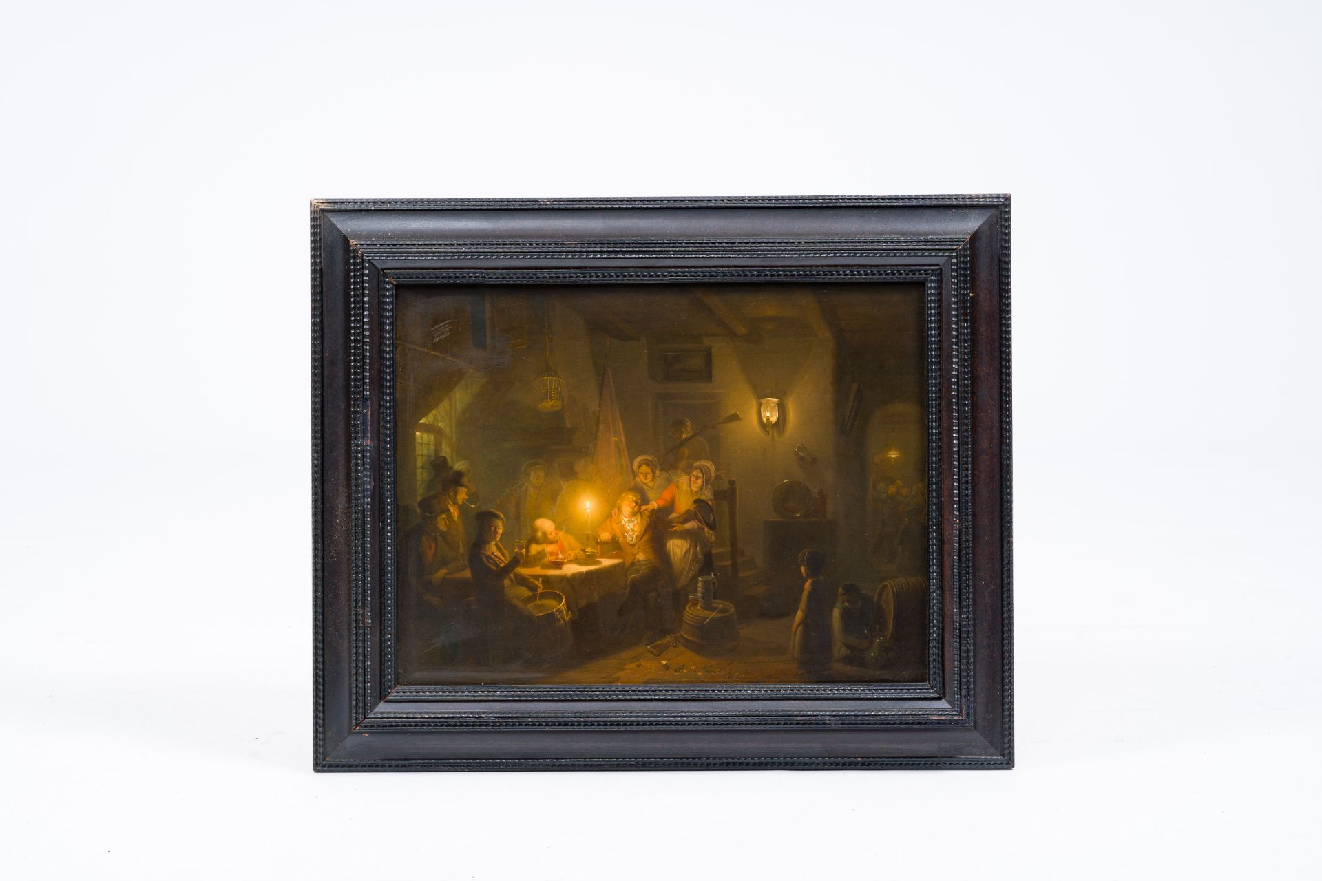 Jan Hendrik Van Grootvelt (1808-1855): Celebrating the king of the jay shooting, oil on panel, dated - Image 2 of 5