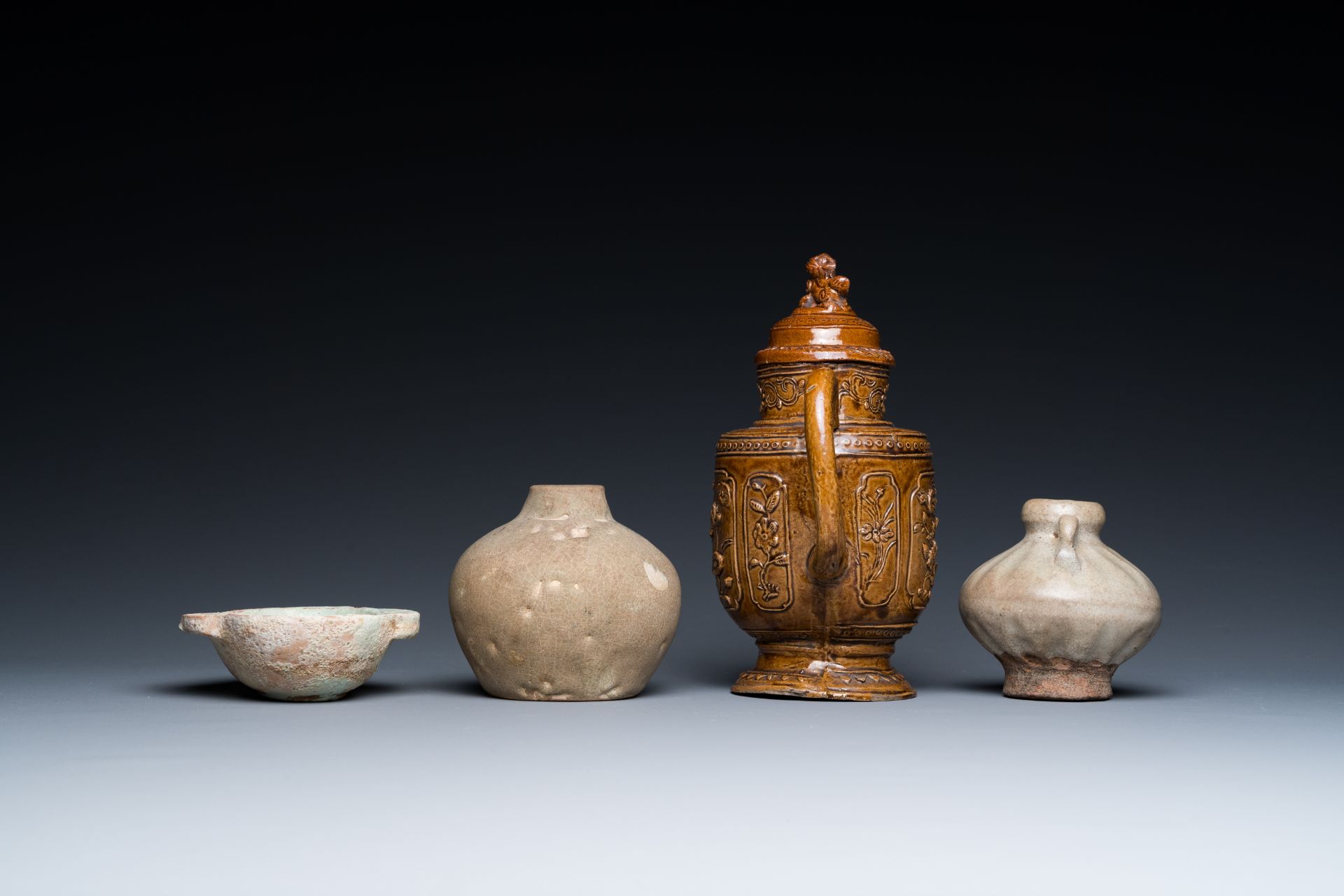 Six Chinese celadon, monochrome and qingbai wares, Han and later - Image 14 of 16