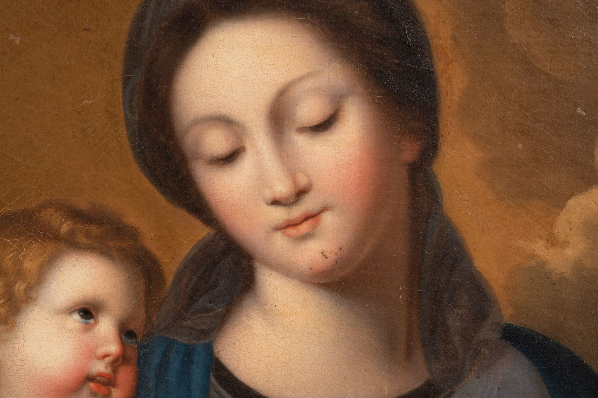Flemish school: Madonna and Child, oil on canvas, 18th C. - Bild 4 aus 5