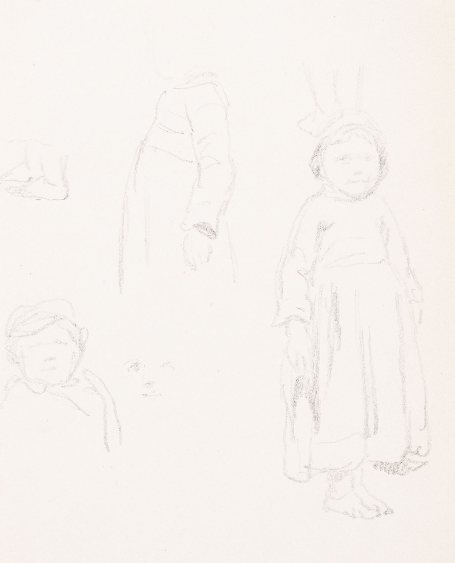 Xavier de Cock (1818-1896): Various studies, pencil on paper - Bild 4 aus 4