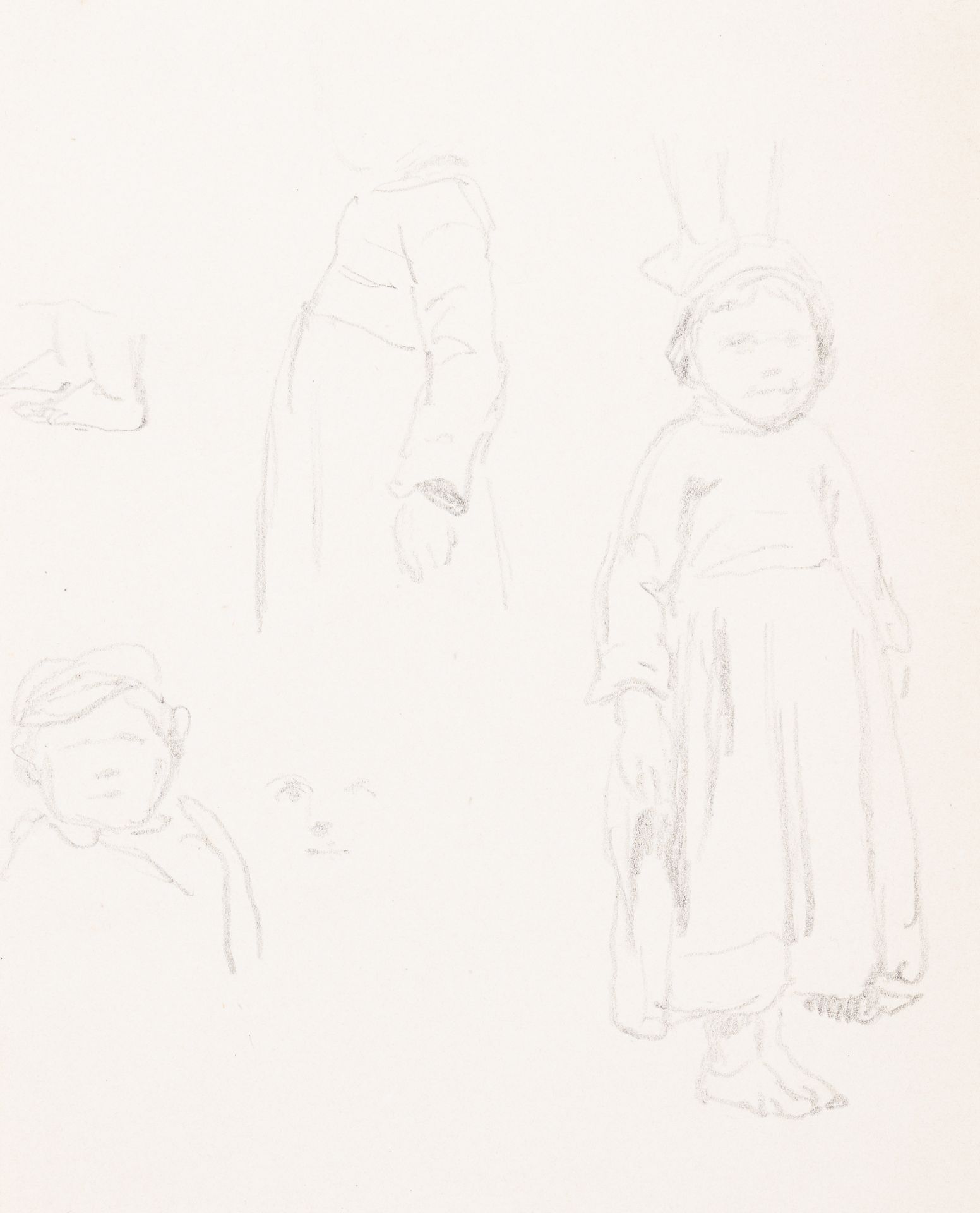 Xavier de Cock (1818-1896): Various studies, pencil on paper - Image 4 of 4