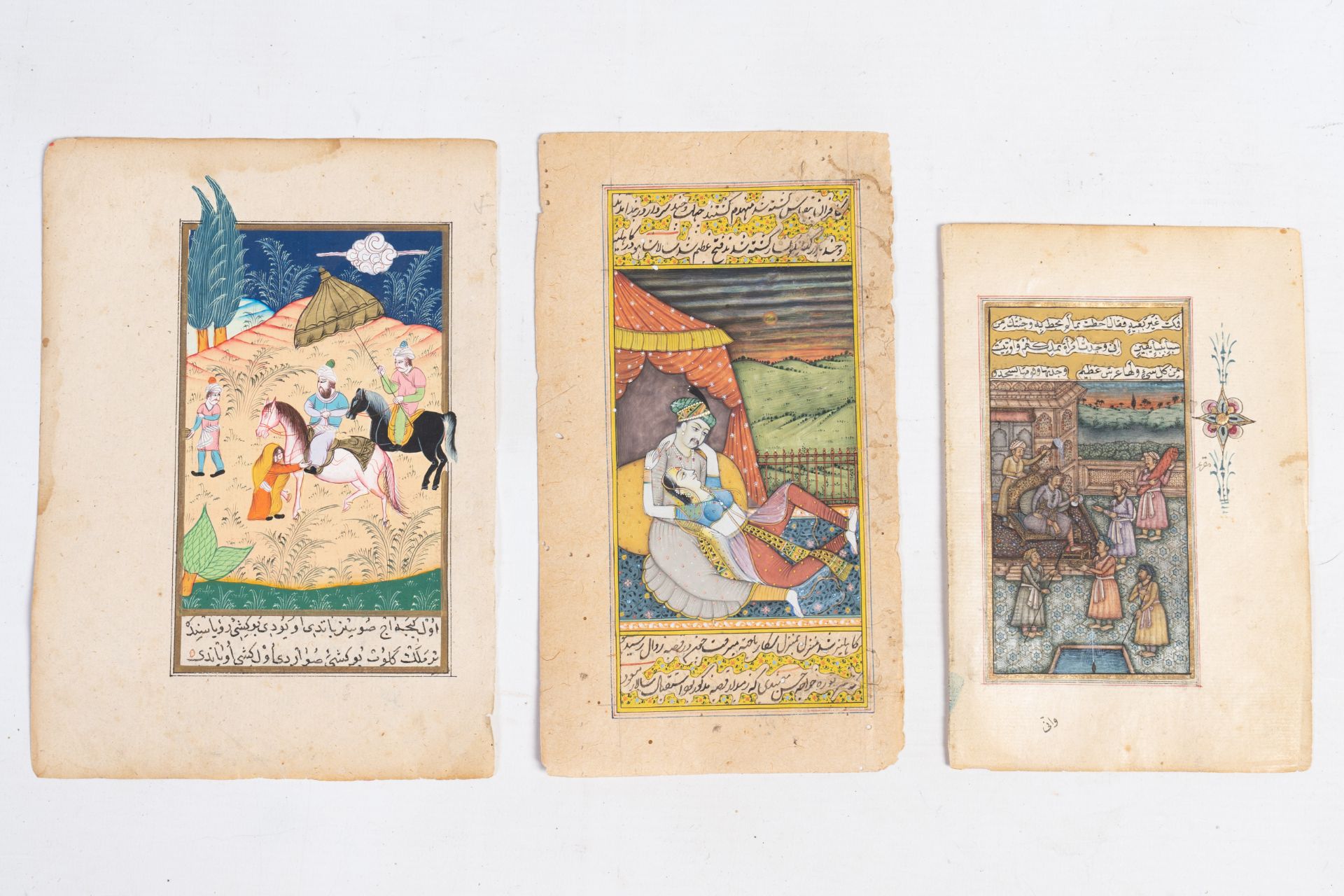 A varied collection of Persian and Islamic miniatures, 19th/20th C. - Bild 2 aus 7