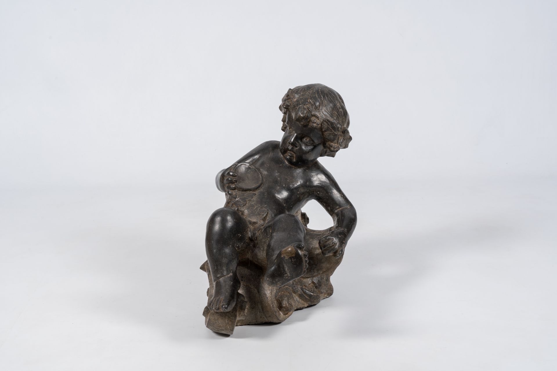 An Italian stone figure of a drunken bacchant, 19th/20th C. - Bild 2 aus 8