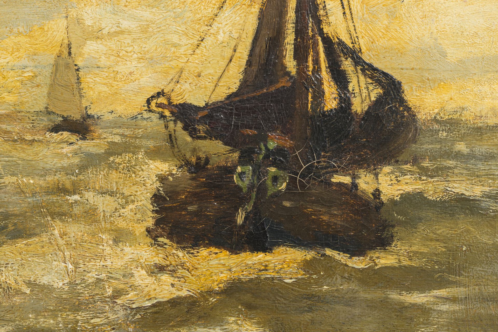 Armand Apol (1879-1950): Marine, oil on canvas, dated 1906 - Image 6 of 6