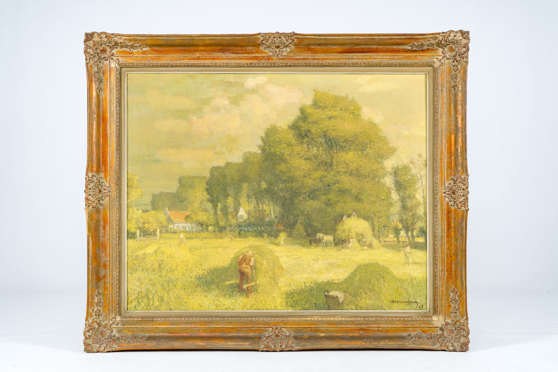 Alfons De Cuyper (1887-1950): The hard work, oil on canvas, dated (19)47 - Bild 2 aus 5