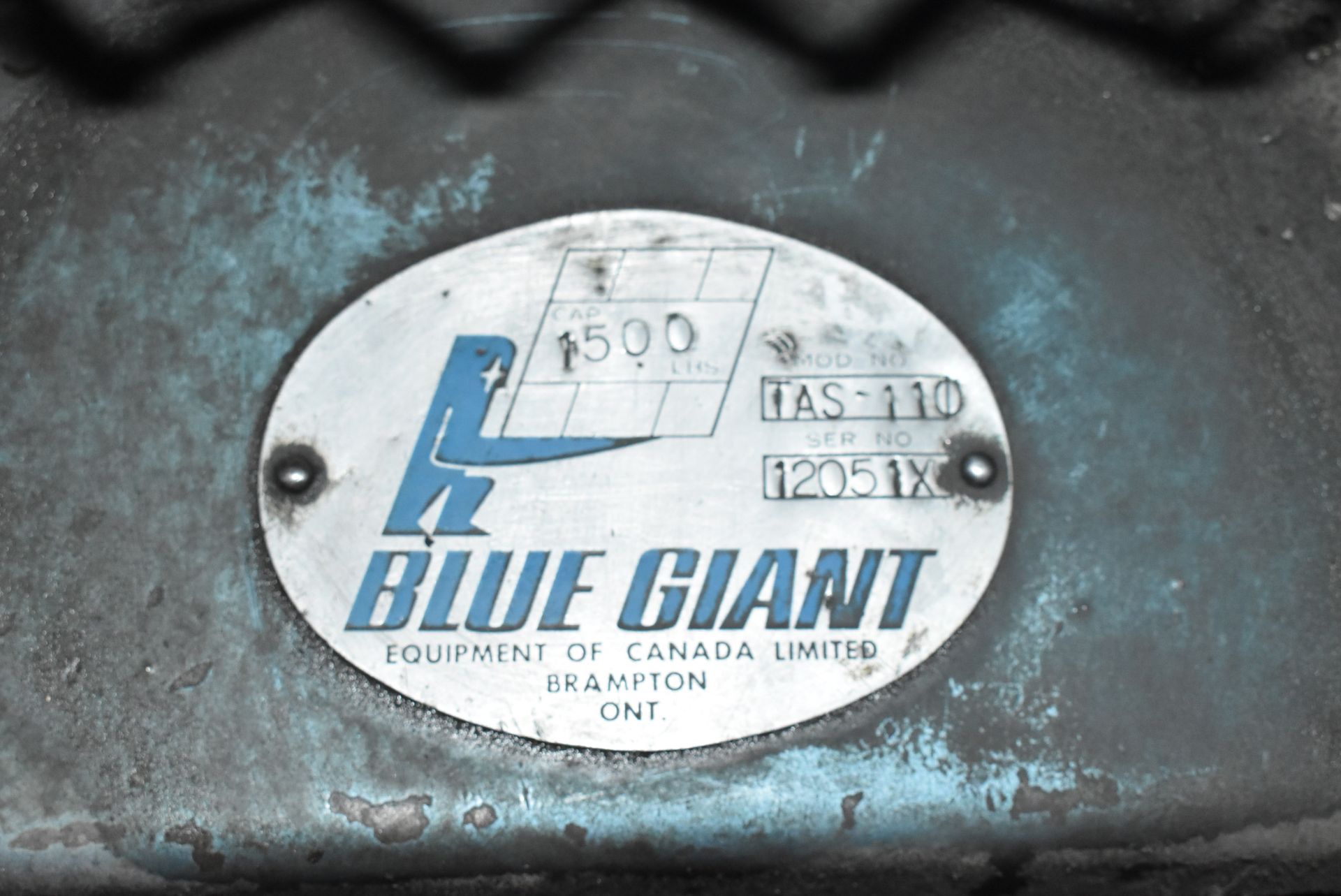 BLUE GIANT TAS-110 500 LB. CAPACITY SEMI-ELECTRIC DIE LIFT CART, S/N: 12051X - Image 4 of 4