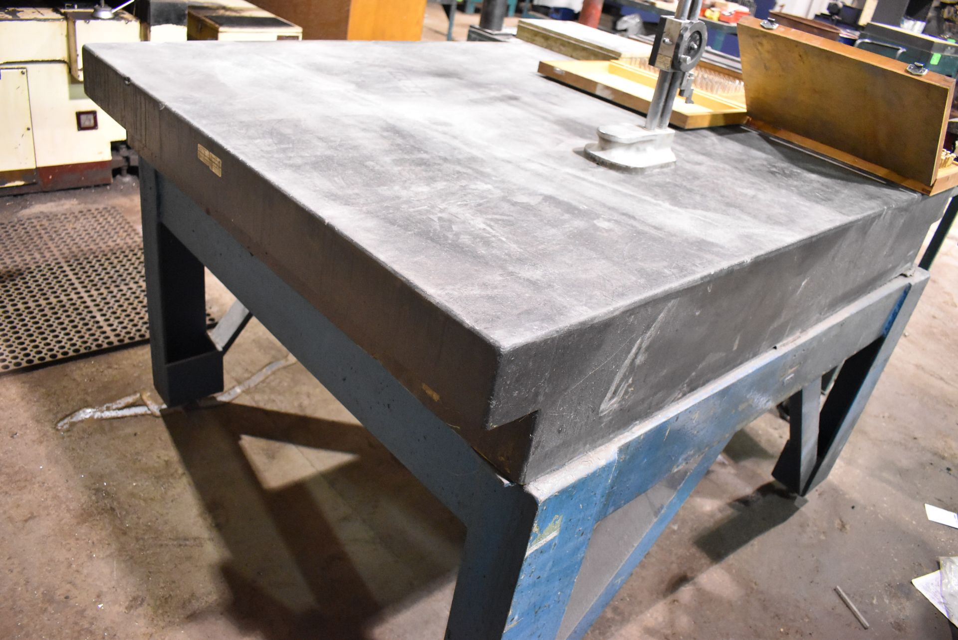 48"X60"X8" GRANITE SURFACE TABLE WITH STAND (CONTENTS NOT INCLUDED) (CI) [RIGGING FEES FOR LOT # - Image 2 of 3