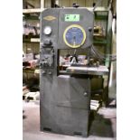 WESPA VERTICAL BAND SAW WITH 19.5"X19.5" TABLE, 16" THROAT, 9.5" MAX. WORKPIECE HEIGHT, BLADE