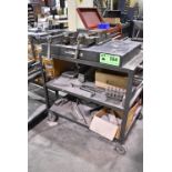 LOT/ 24"X36"X4" GRANITE SURFACE PLATE WITH CART & CONTENTS (MACHINE VISES NOT INCLUDED)