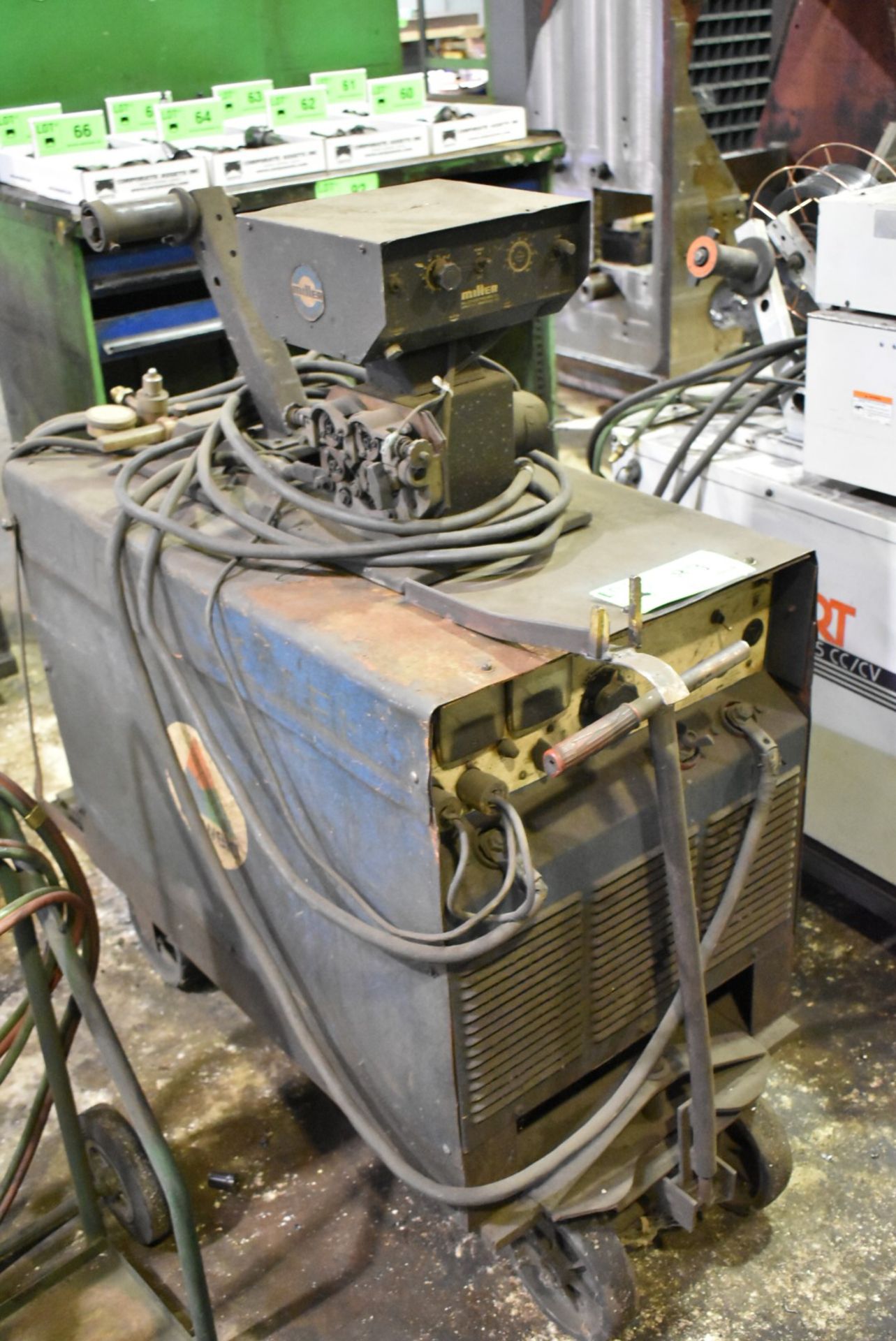 MILLER ARCWELD 300 MIG WELDER WITH CABLES AND GUN S/N: HK310773 [RIGGING FEE FOR LOT#88 - $35 USD - Image 2 of 4