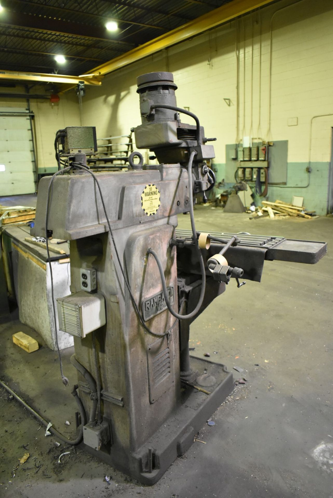 RAMBAUDI V2 VERTICAL MILLING MACHINE WITH 12"X42" TABLE, SPEEDS TO 5100 RPM, MITUTOYO 2-AXIS DRO, - Image 3 of 6
