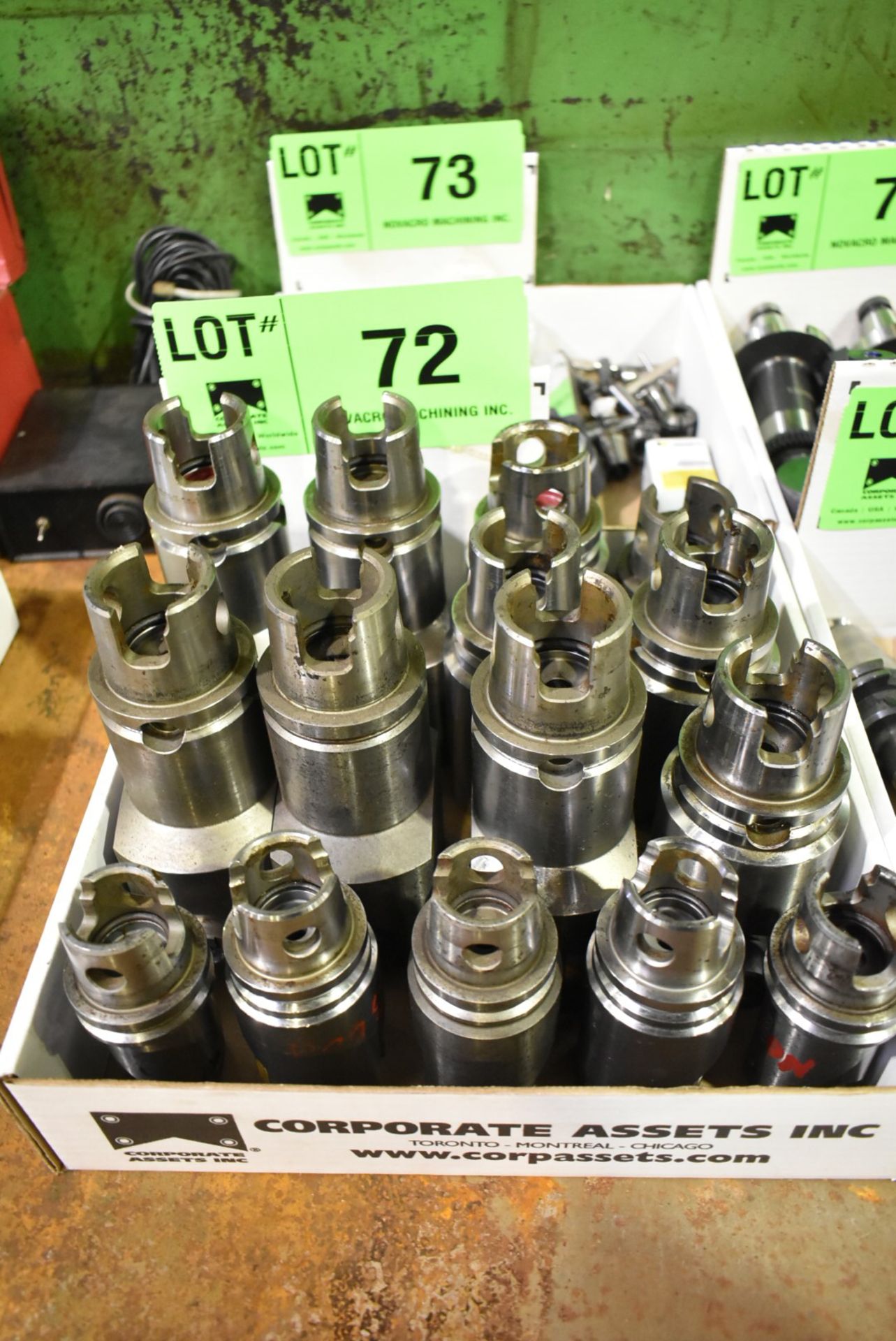 LOT/ (13) HSK TOOL HOLDERS [RIGGING FEE FOR LOT#72 - $25 USD PLUS APPLICABLE TAXES]