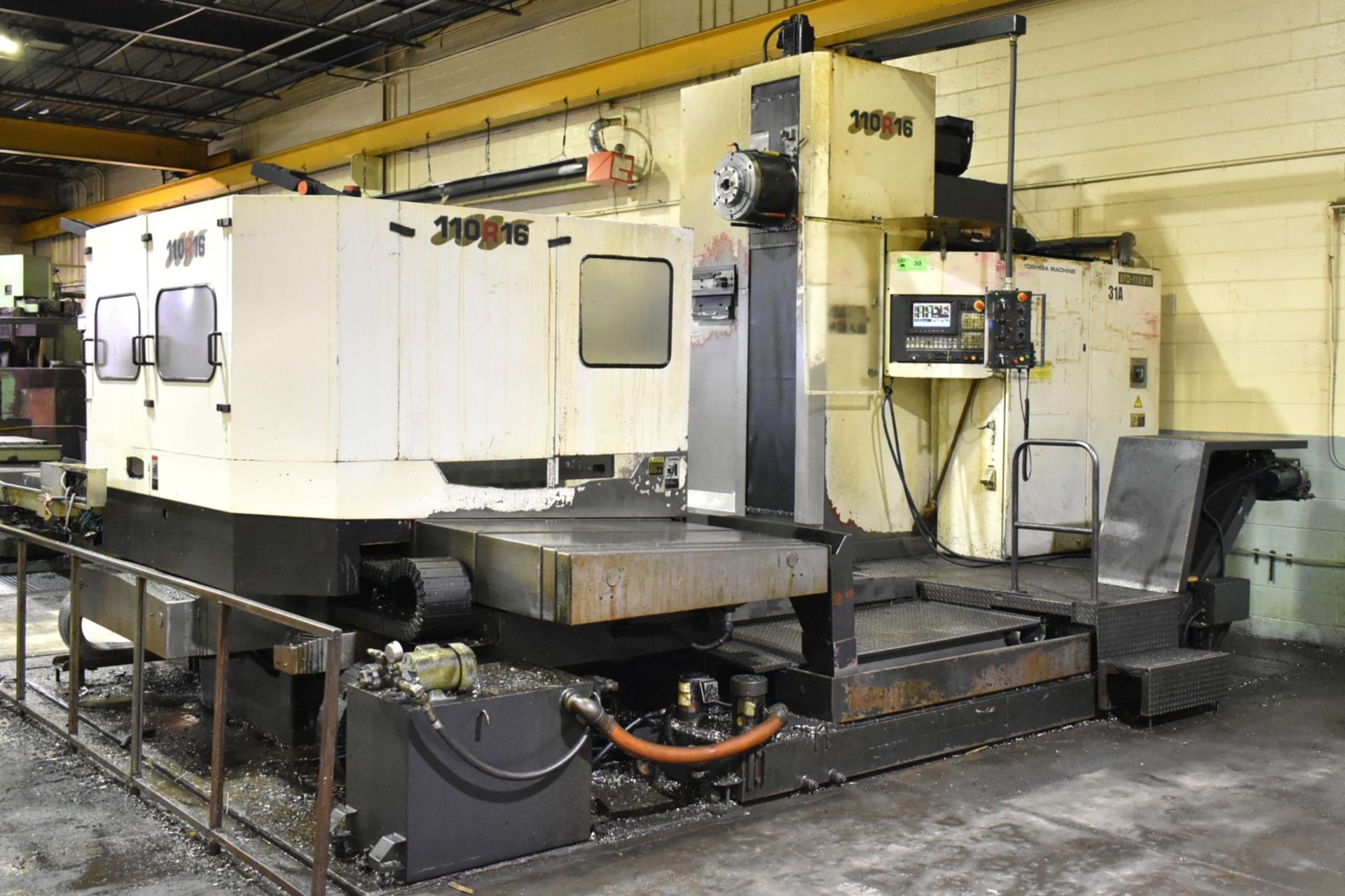 TOSHIBA BTD110 R16 CNC TABLE-TYPE HORIZONTAL BORING MILL WITH TOSNUC 888 CNC CONTROL, 4.3" - Image 6 of 6
