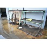 LOT/ (2) STEEL RACKS WITH CHAINS