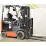 TOYOTA (2021) 8FBCU25 4,030 LB. CAPACITY 48V ELECTRIC FORKLIFT WITH 241.5" MAX. LIFT HEIGHT, 4-STAGE