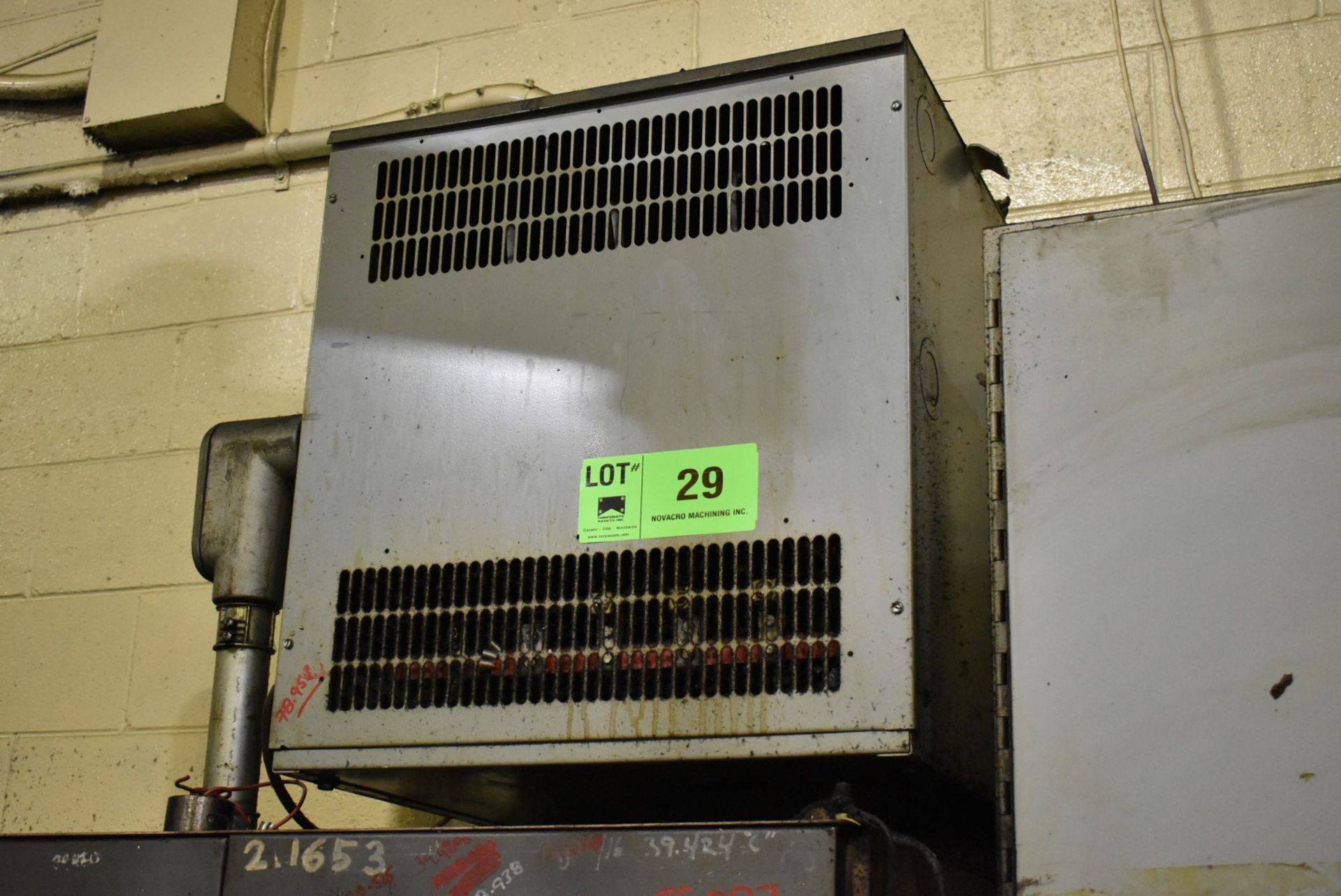 75KVA TRANSFORMER (CI) [RIGGING FEE FOR LOT#29 - $85 USD PLUS APPLICABLE TAXES]