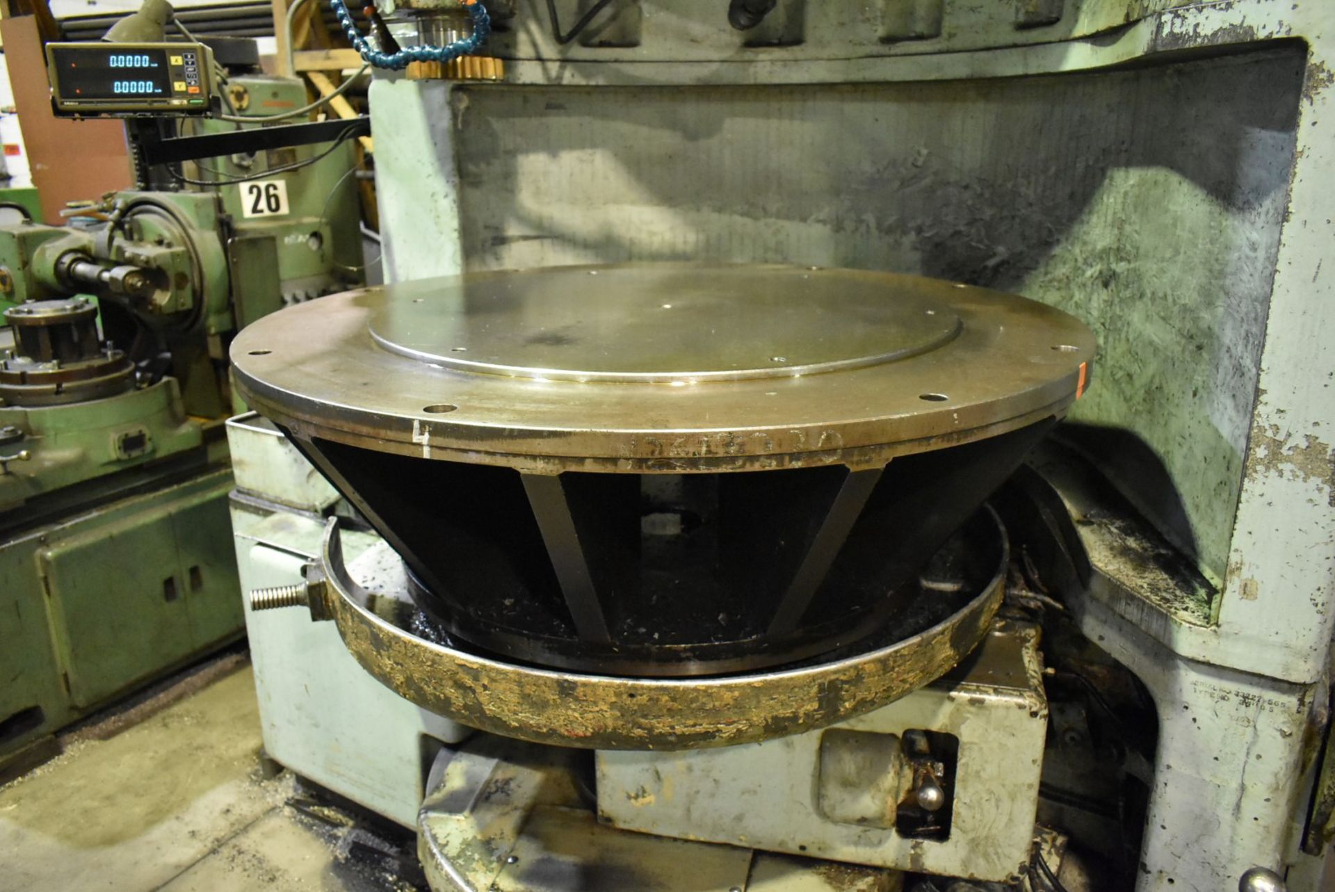 FELLOWS 36 TYPE VERTICAL GEAR SHAPER WITH 47" DIAMETER TABLE, APPROX. 16" MAX. DISTANCE SPINDLE NOSE - Image 2 of 5