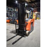 TOYOTA (2017) 8BNCU20 STAND ON ELECTRIC FORKLIFT WITH, 4,000LBS CAPACITY, 36V BATTERY, 276.5" MAX