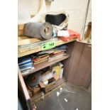LOT/ CABINET WITH SPARE PARTS AND GRINDING WHEELS [RIGGING FEE FOR LOT#143 - $25 USD PLUS APPLICABLE