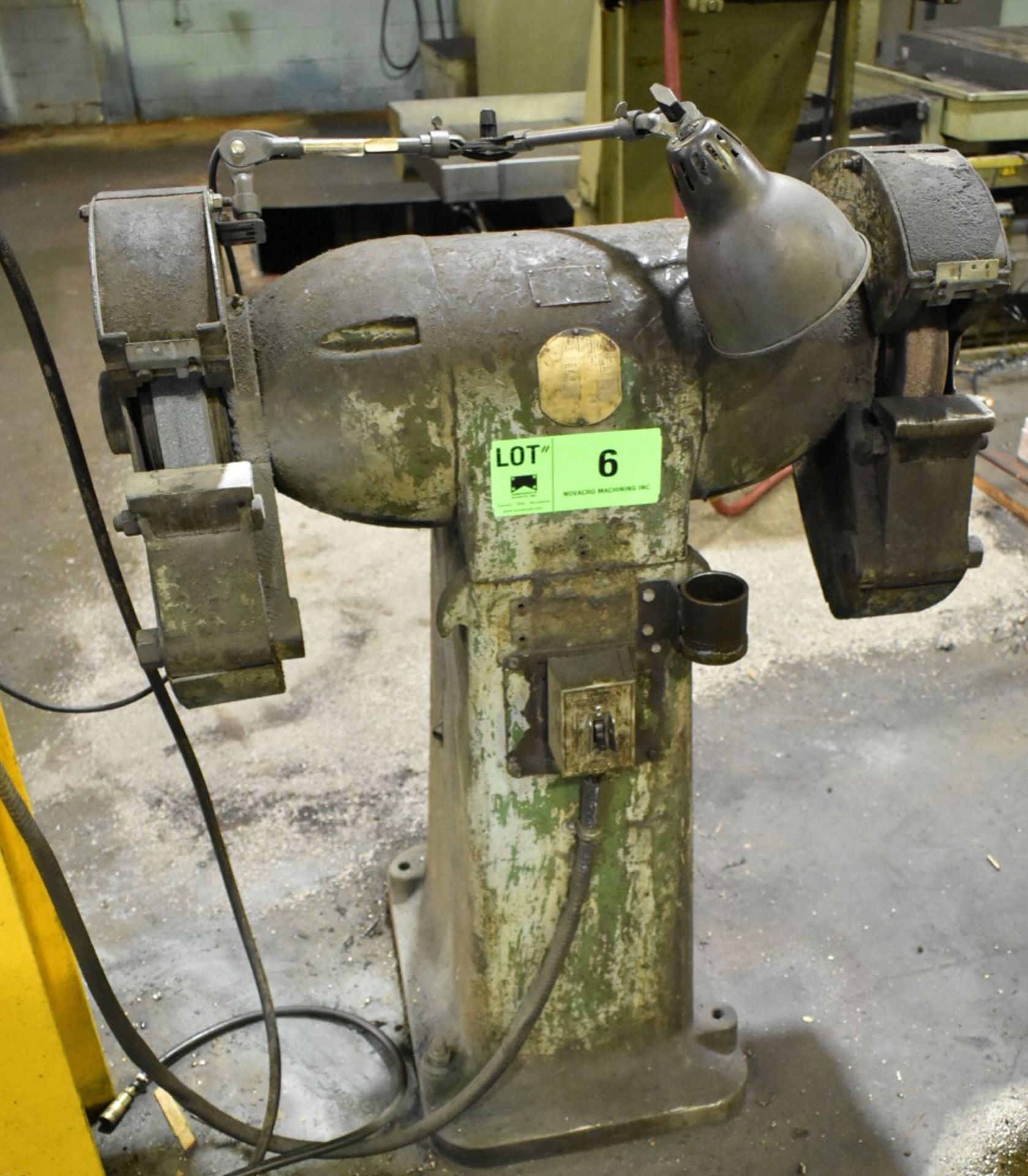 STAMFORD 12" DOUBLE END PEDESTAL GRINDER WITH SPEEDS TO 1750 RPM, S/N: 3199/1 (CI) [RIGGING FEE