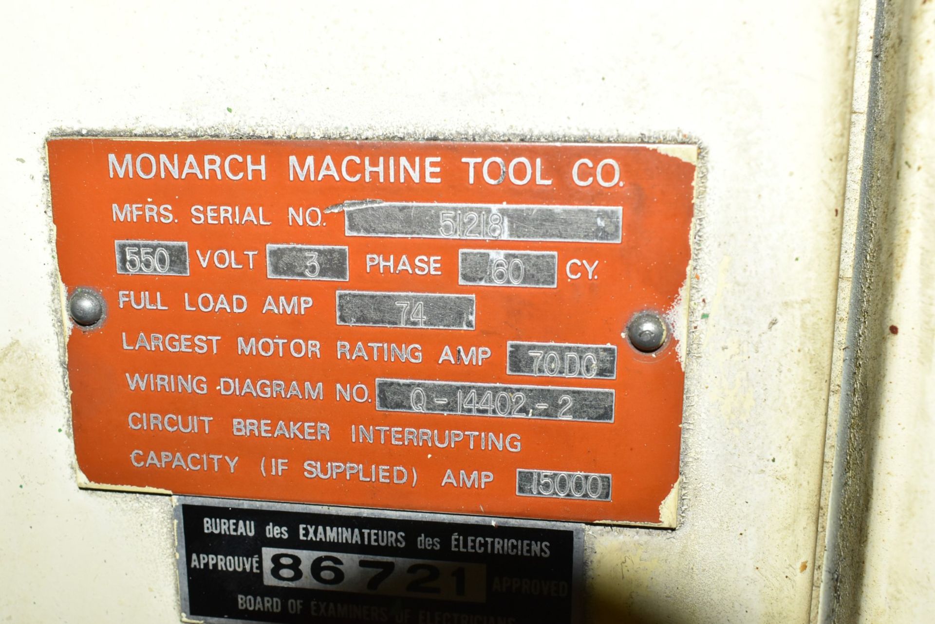 MONARCH PATHFINDER CNC ENGINE LATHE WITH GENERAL NUMERIC GN3 CNC CONTROL, 32" SWING OVER BED, 135" - Image 10 of 10