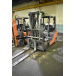 TOYOTA (2018) GC35U LPG FORKLIFT WITH 6400LBS MAX CAPACITY, 187" 3-STAGE HIGH VISIBILITY MAST,