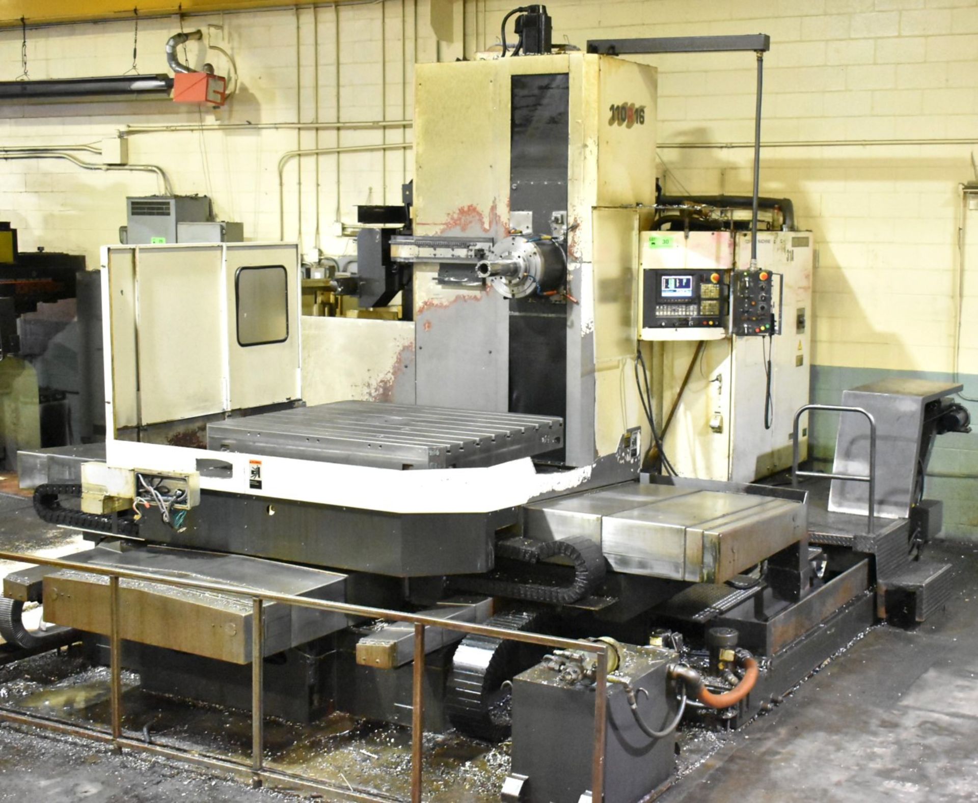 TOSHIBA BTD110 R16 CNC TABLE-TYPE HORIZONTAL BORING MILL WITH TOSNUC 888 CNC CONTROL, 4.3"
