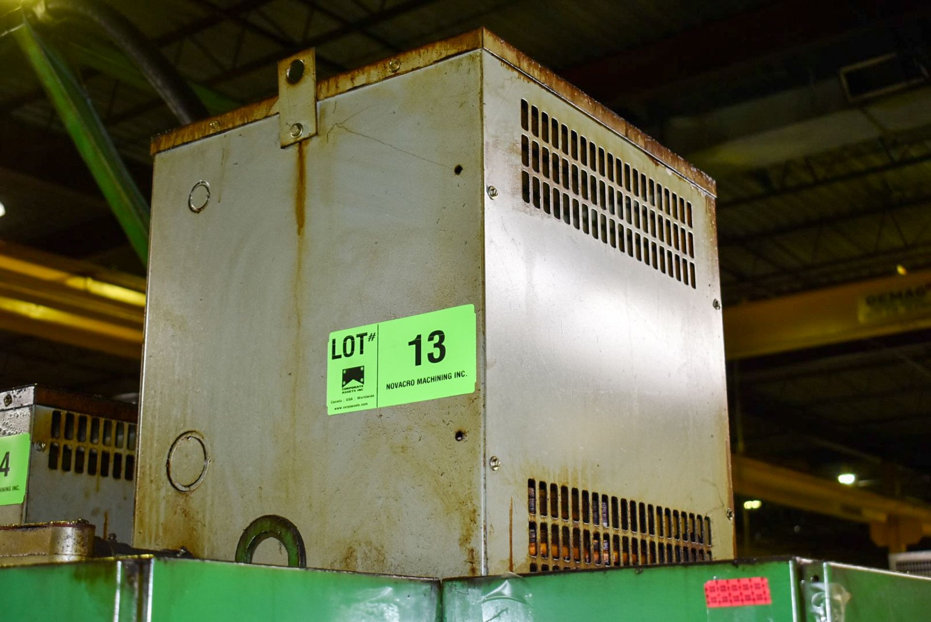 25KVA TRANSFORMER (CI) [RIGGING FEE FOR LOT#13 - $85 USD PLUS APPLICABLE TAXES]
