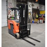 TOYOTA (2017) 8BNCU20 STAND ON ELECTRIC FORKLIFT WITH, 4,000LBS CAPACITY, 36V BATTERY, 276.5" MAX