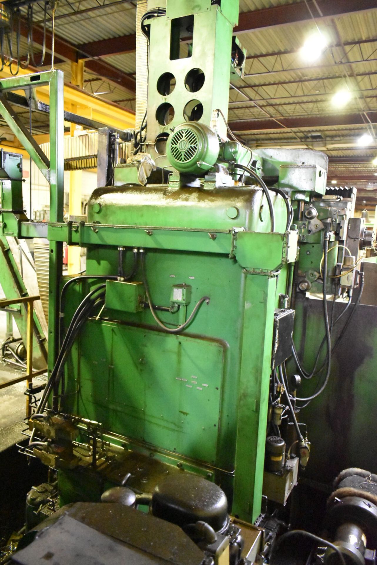 BULLARD 36" DYN-AU-TAPE CNC VERTICAL TURRET LATHE WITH FANUC SERIES 0-T CNC CONTROL, 48" SWING, - Image 6 of 6