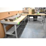 LOT/ (3) SINGLE DRAWER WOOD TOP WORK BENCHES (CONTENTS NOT INCLUDED) (DELAYED DELIVERY)