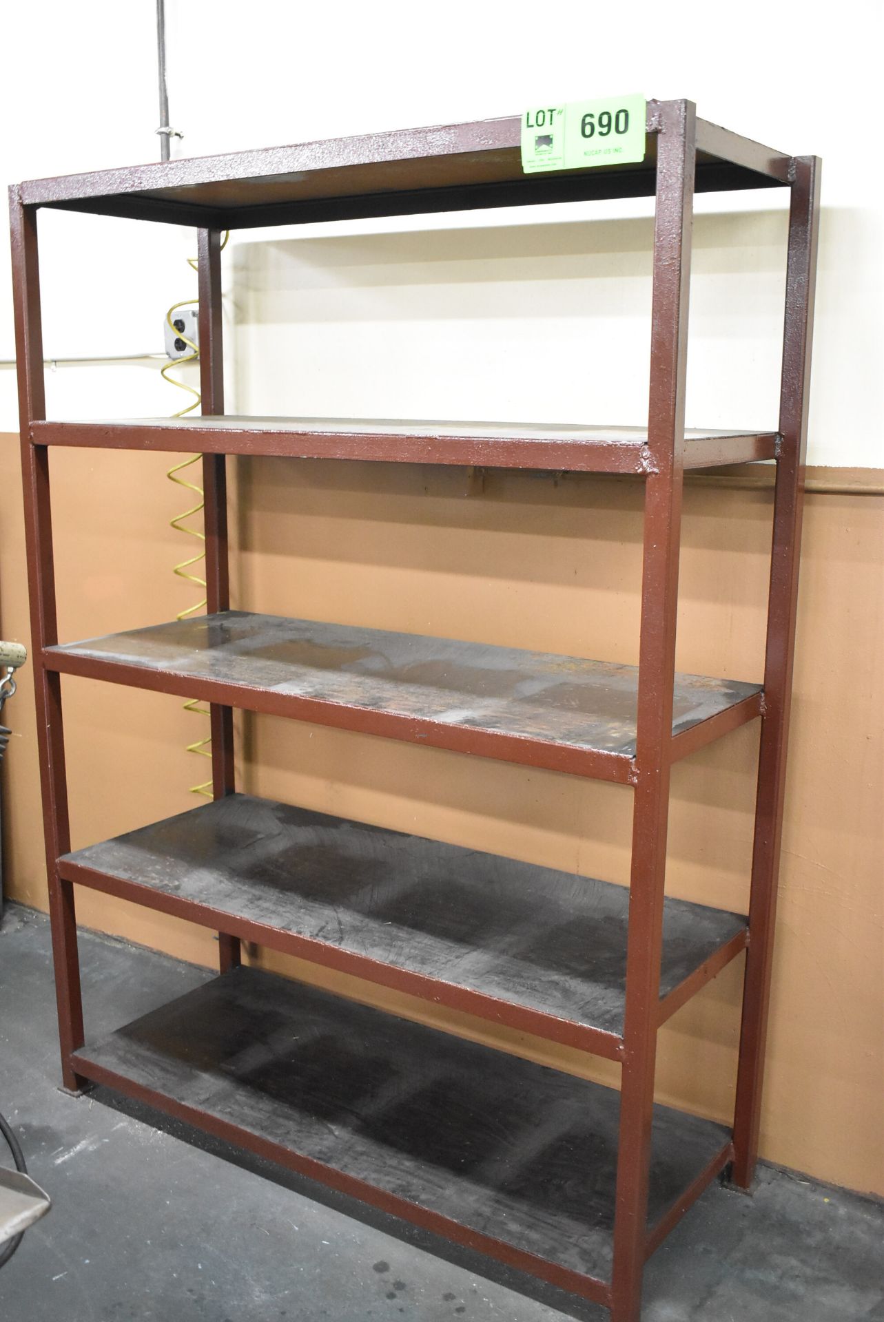 LOT/ (2) STEEL RACKS (CONTENTS NOT INCLUDED)