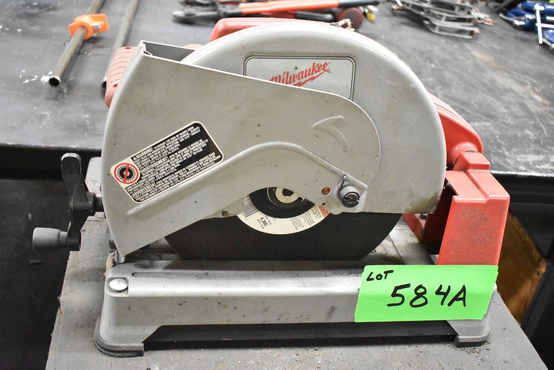 MILWAUKEE 14" ABRASIVE CUT OFF SAW WITH CART - Image 2 of 4
