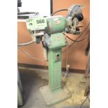 BALDOR 8123W DOUBLE END PEDESTAL GRINDER WITH 3/4 HP, 3450 RPM, S/N: 362