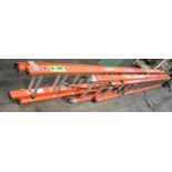 LOT/ (2) 28' FIBREGLASS EXTENSION LADDERS